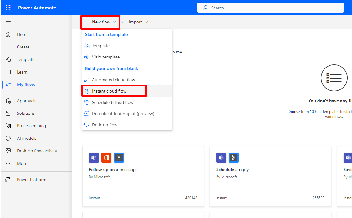 How to create table in Excel through Microsoft Power Automate - screenshot 3