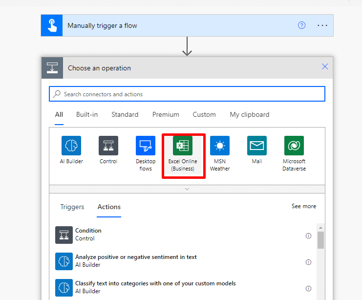 How to create table in Excel through Microsoft Power Automate - screenshot 6