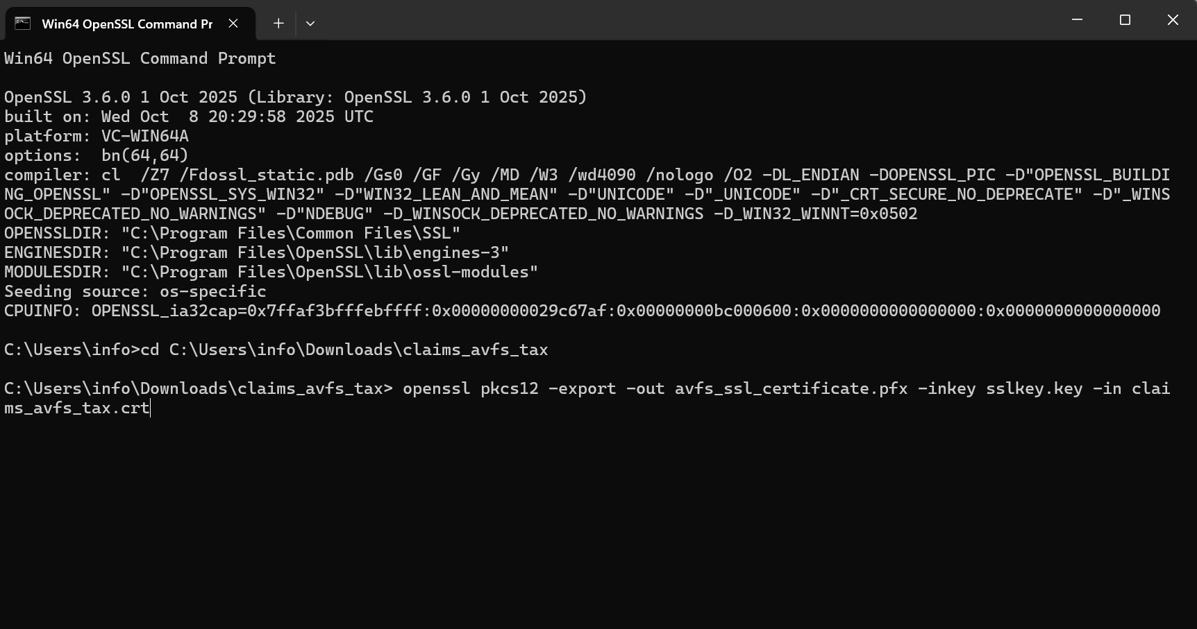 How to Generate a .pfx File Using .key and .crt Files - screenshot 5