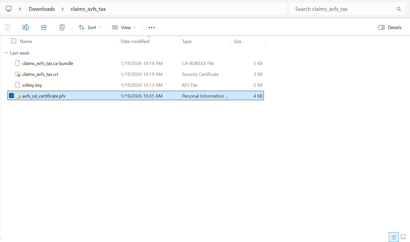 How to Generate a .pfx File Using .key and .crt Files - screenshot 7