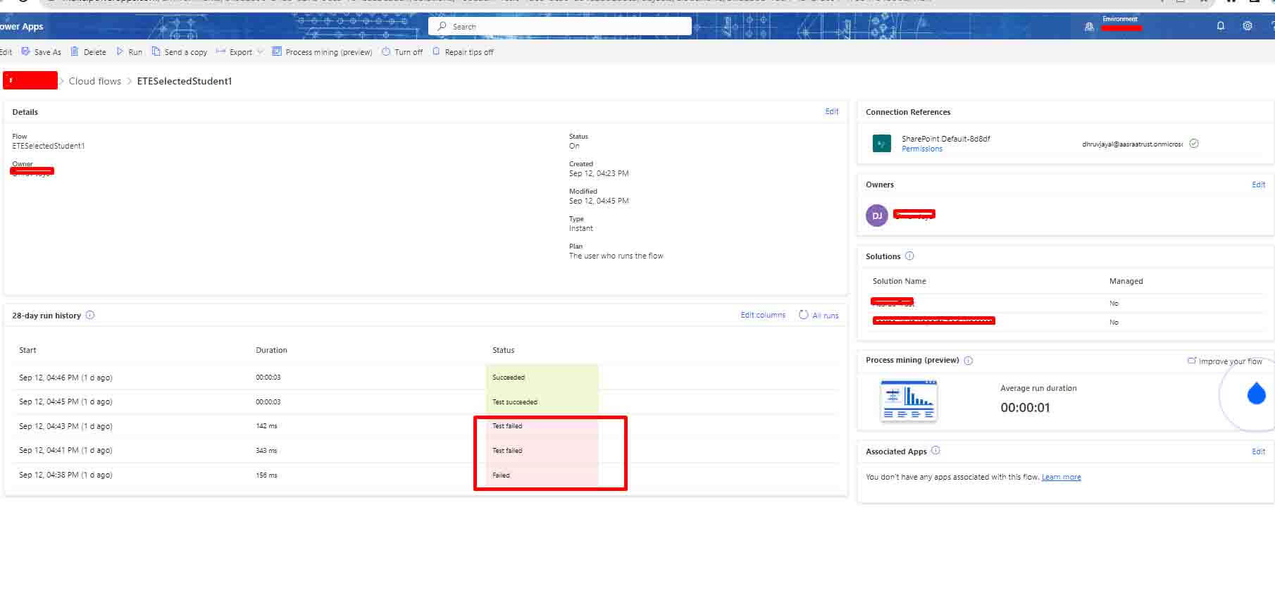 What to do when your flow is not working and showing error "Invalid type. Execpted Integer but got null." - screenshot 1