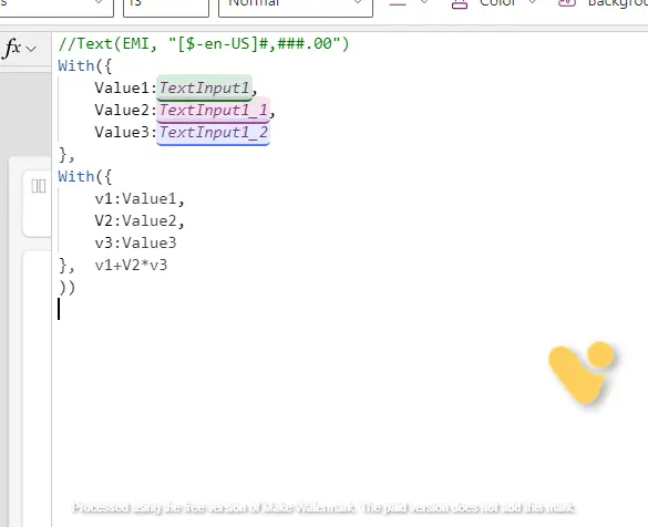 Using ‘with’ function in Power Apps - screenshot 4