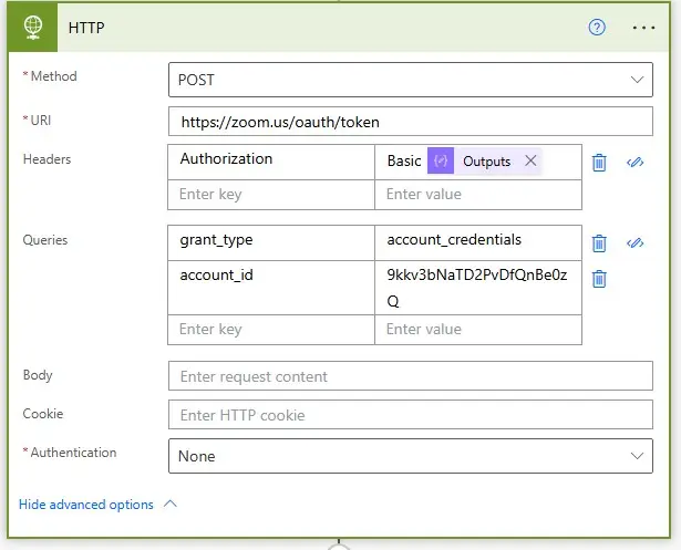 Create a Zoom meeting via Power Automate - screenshot 30