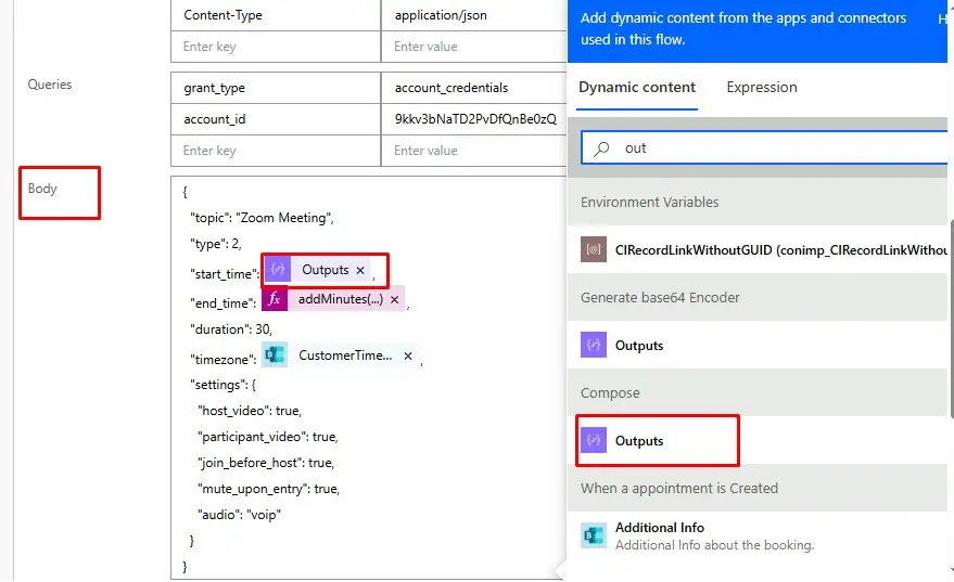 Create a Zoom meeting via Power Automate - screenshot 34