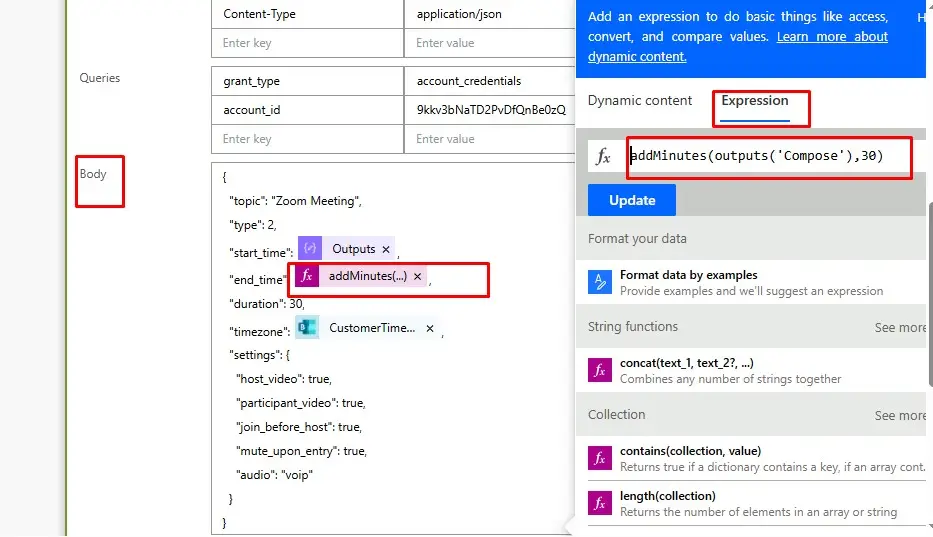 Create a Zoom meeting via Power Automate - screenshot 35