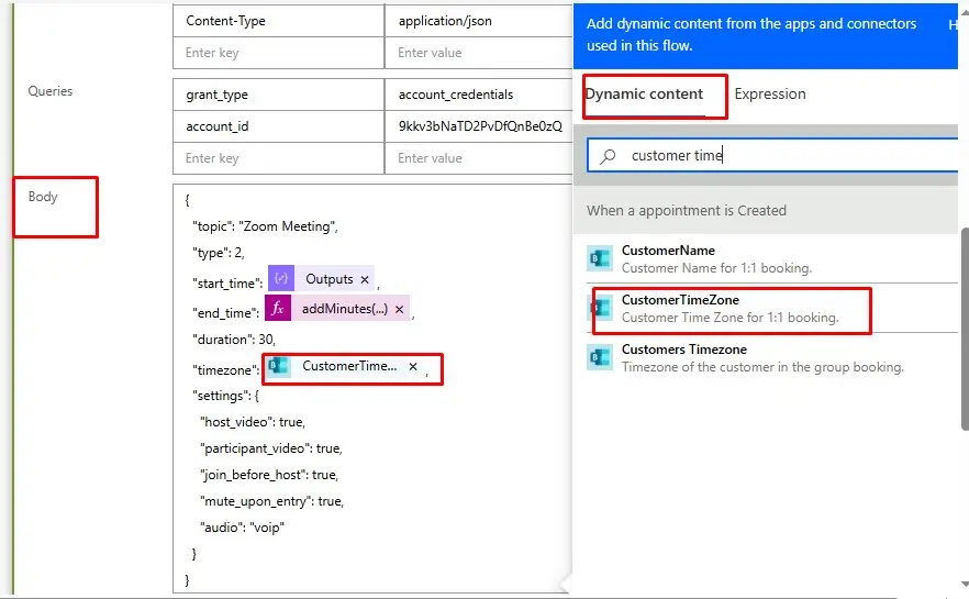 Create a Zoom meeting via Power Automate - screenshot 36