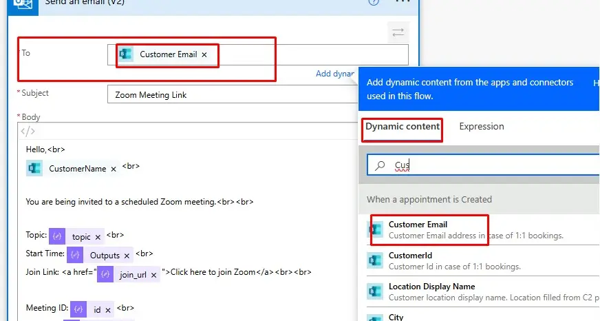 Create a Zoom meeting via Power Automate - screenshot 40