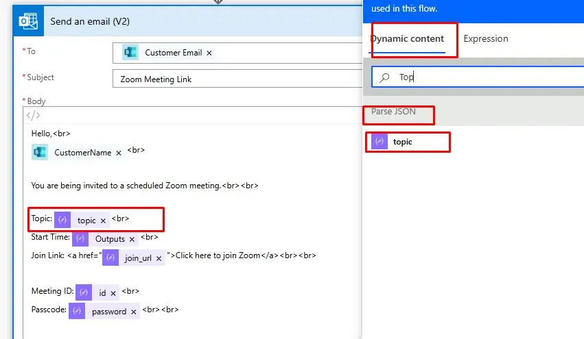 Create a Zoom meeting via Power Automate - screenshot 42