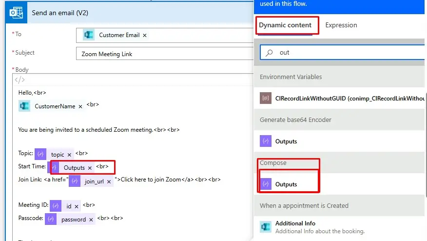 Create a Zoom meeting via Power Automate - screenshot 43