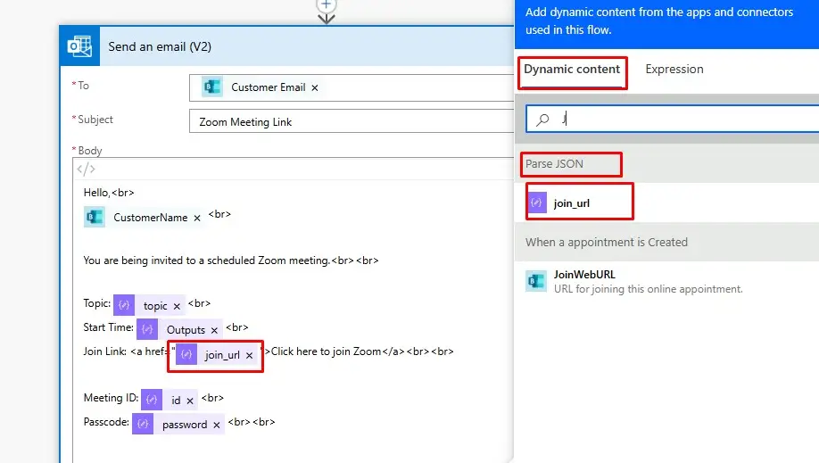 Create a Zoom meeting via Power Automate - screenshot 44