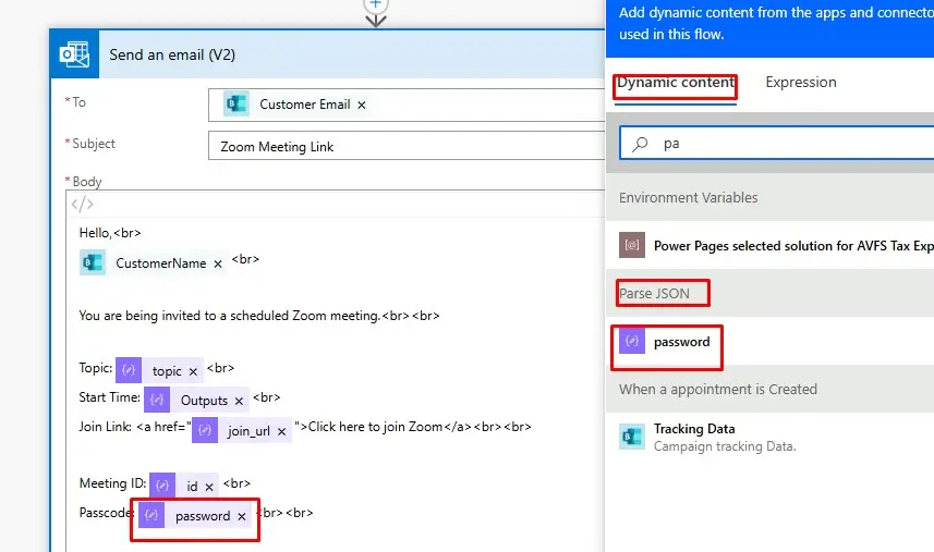 Create a Zoom meeting via Power Automate - screenshot 46