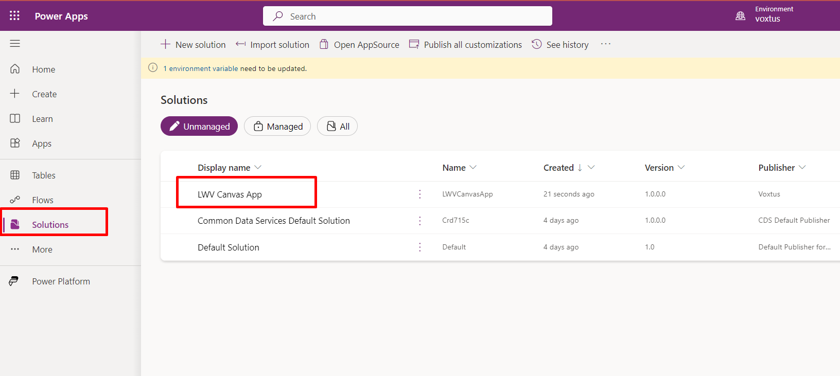 Creating Canvas app - screenshot 1