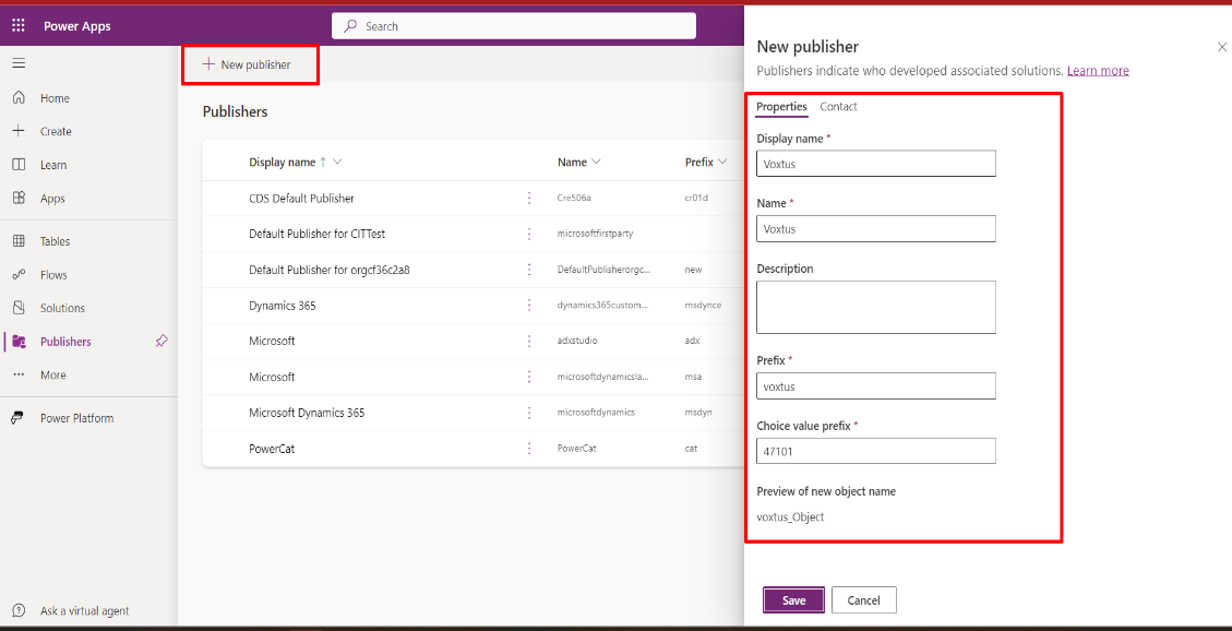 Creating New Environment Publisher Solution - screenshot 9