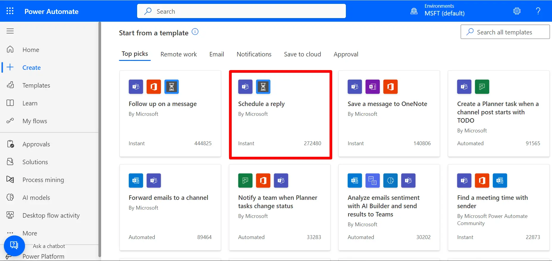 Creating Flow using Template - screenshot 2