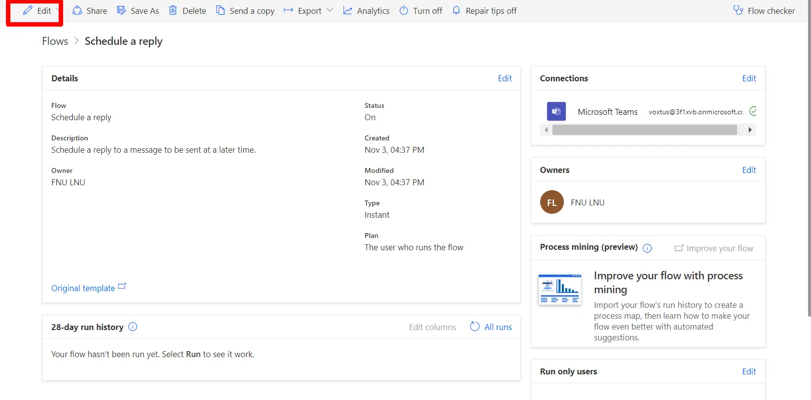 Creating Flow using Template - screenshot 4