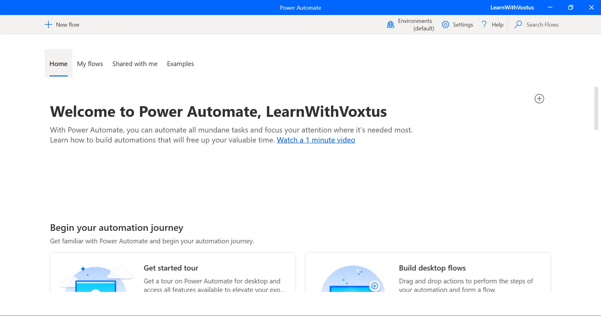 Accessing Power Automate - screenshot 2