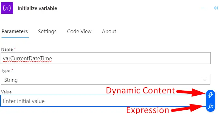 Variables & Expressions Example - screenshot 1