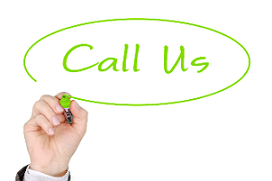 A hand writing the words Call Us