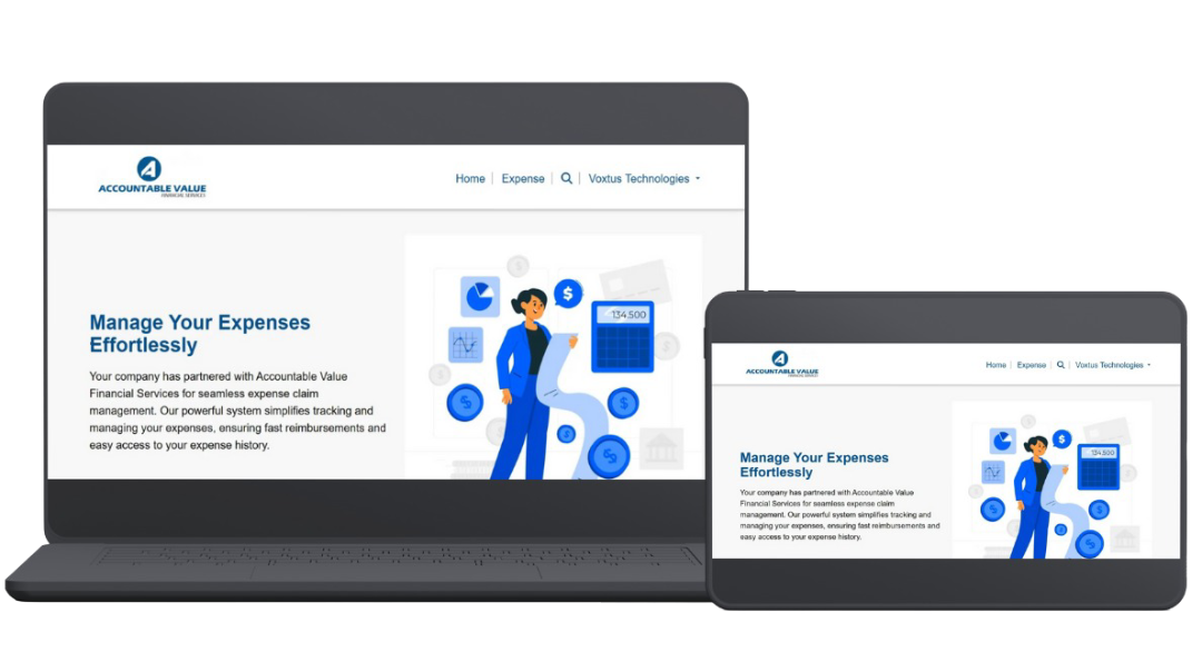 A Power Pages website shown on a laptop and a tablet